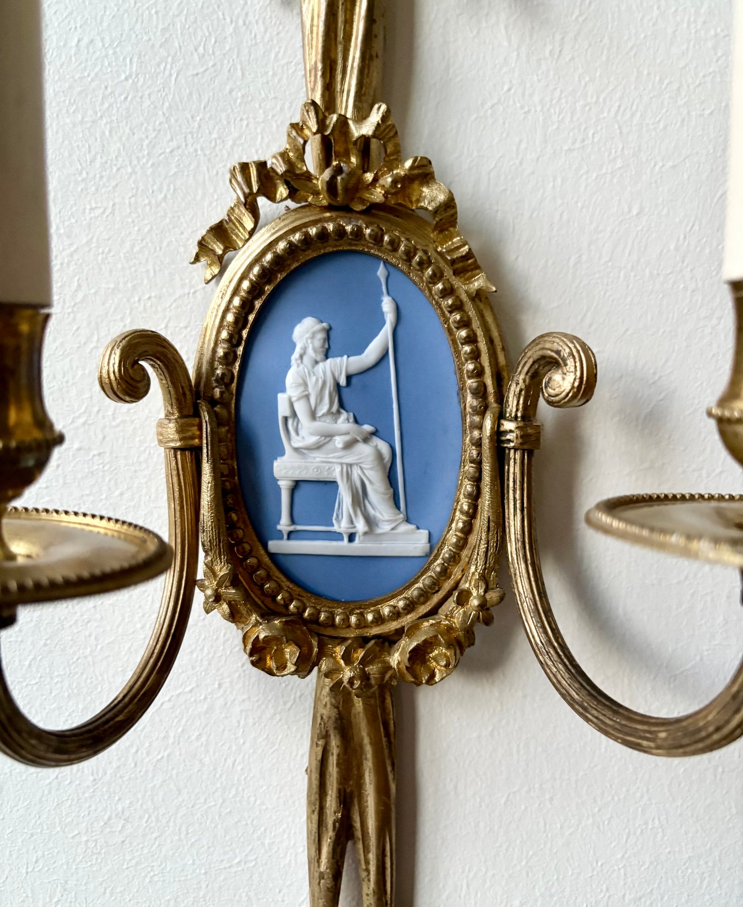 Pair of 19th c. Wedgwood Sconces