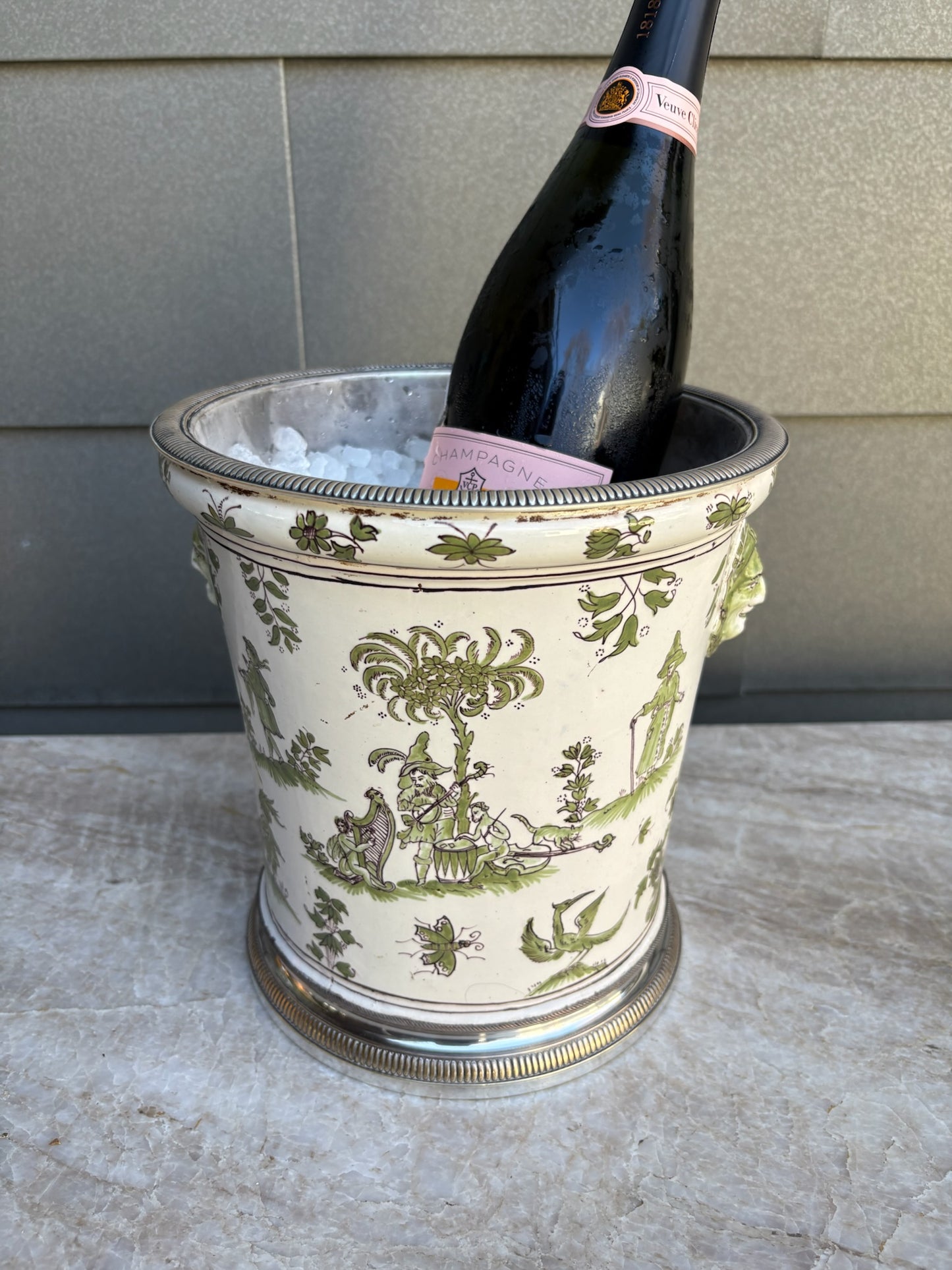 19th c. Moustiers Wine & Champagne Bucket