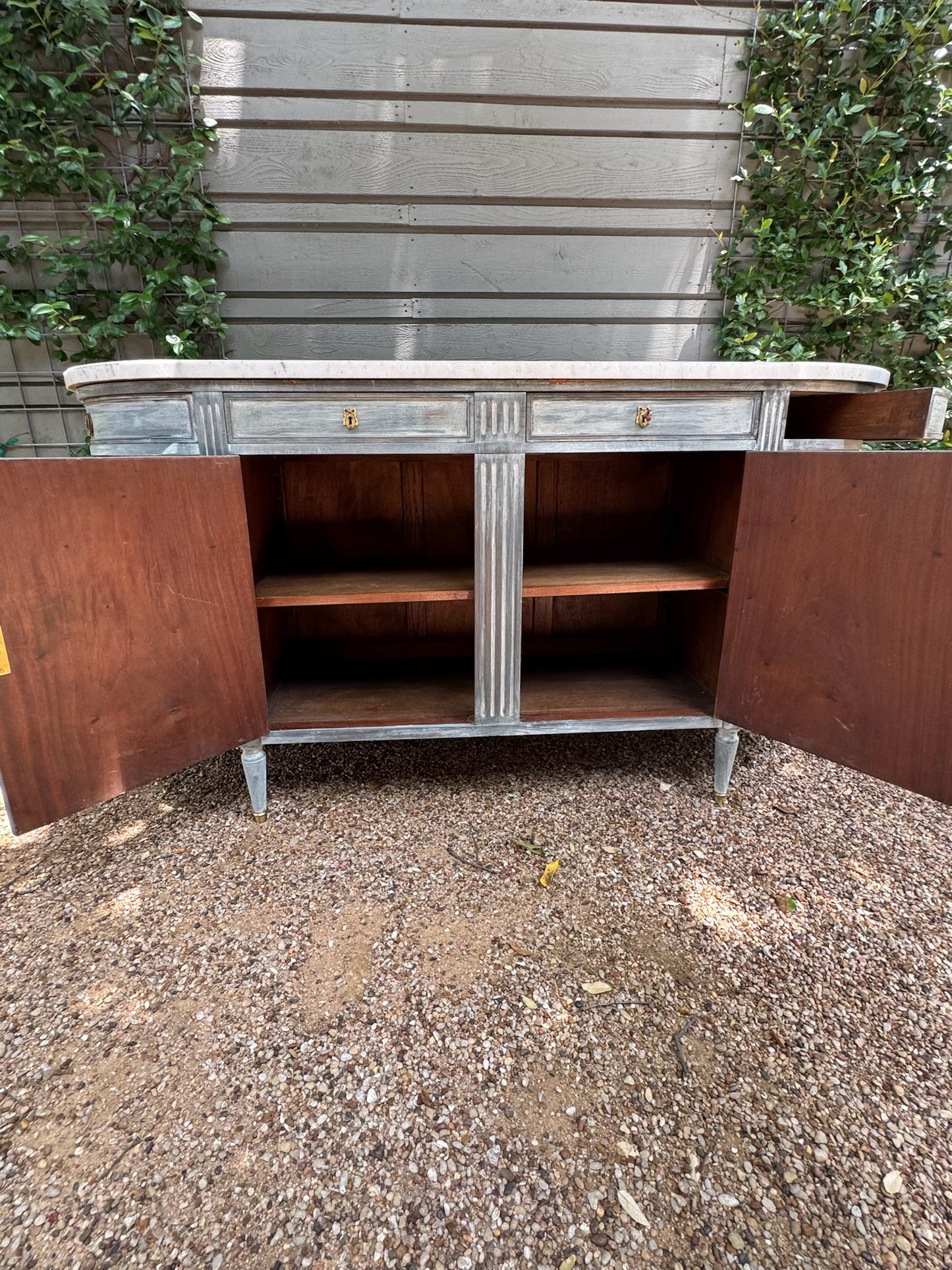 19th c. Louis XVI Buffet with Marble Top