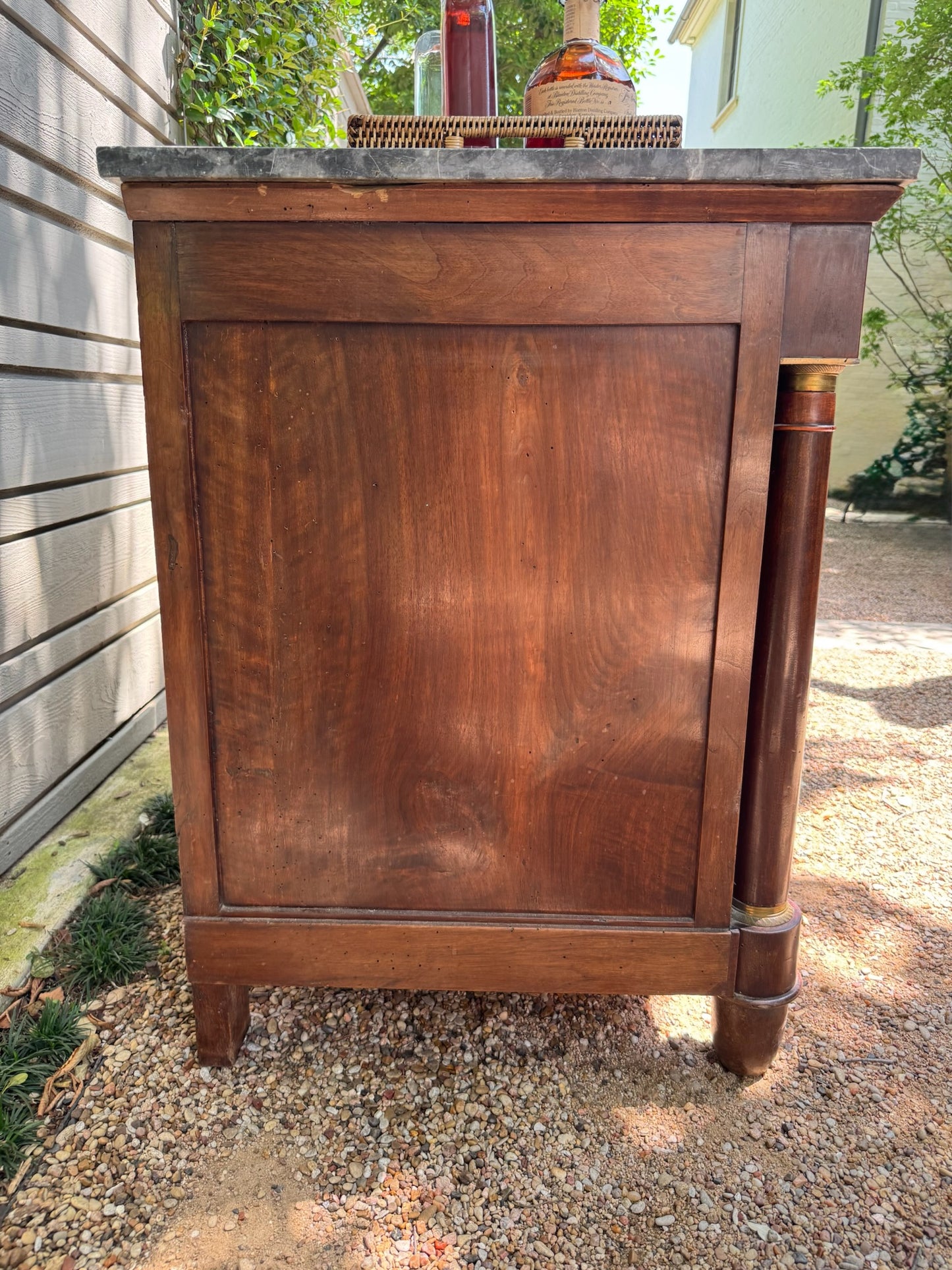 19th c. French Empire Chest with Marble Top
