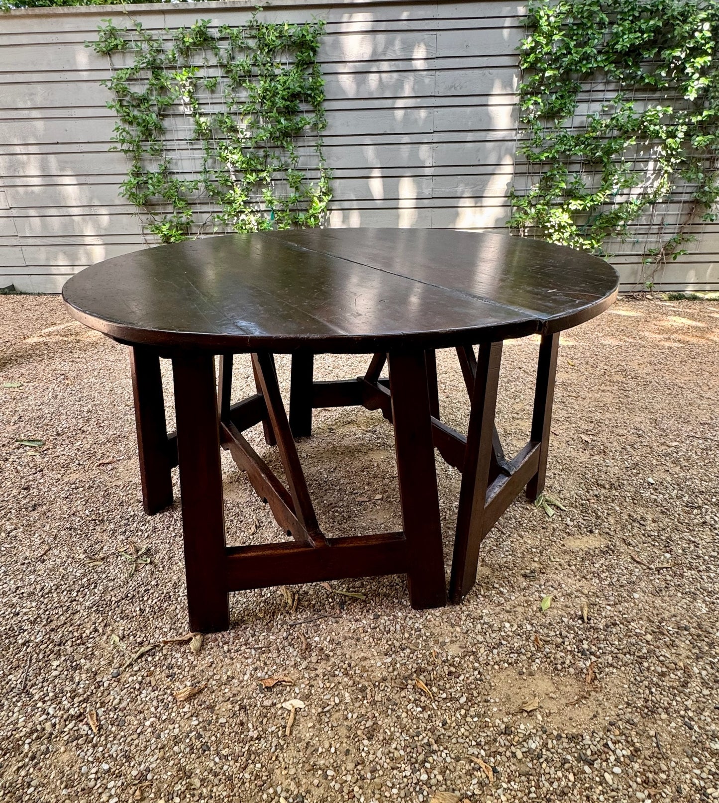 Pair of 18th c. Walnut Italian Demi-Lunes
