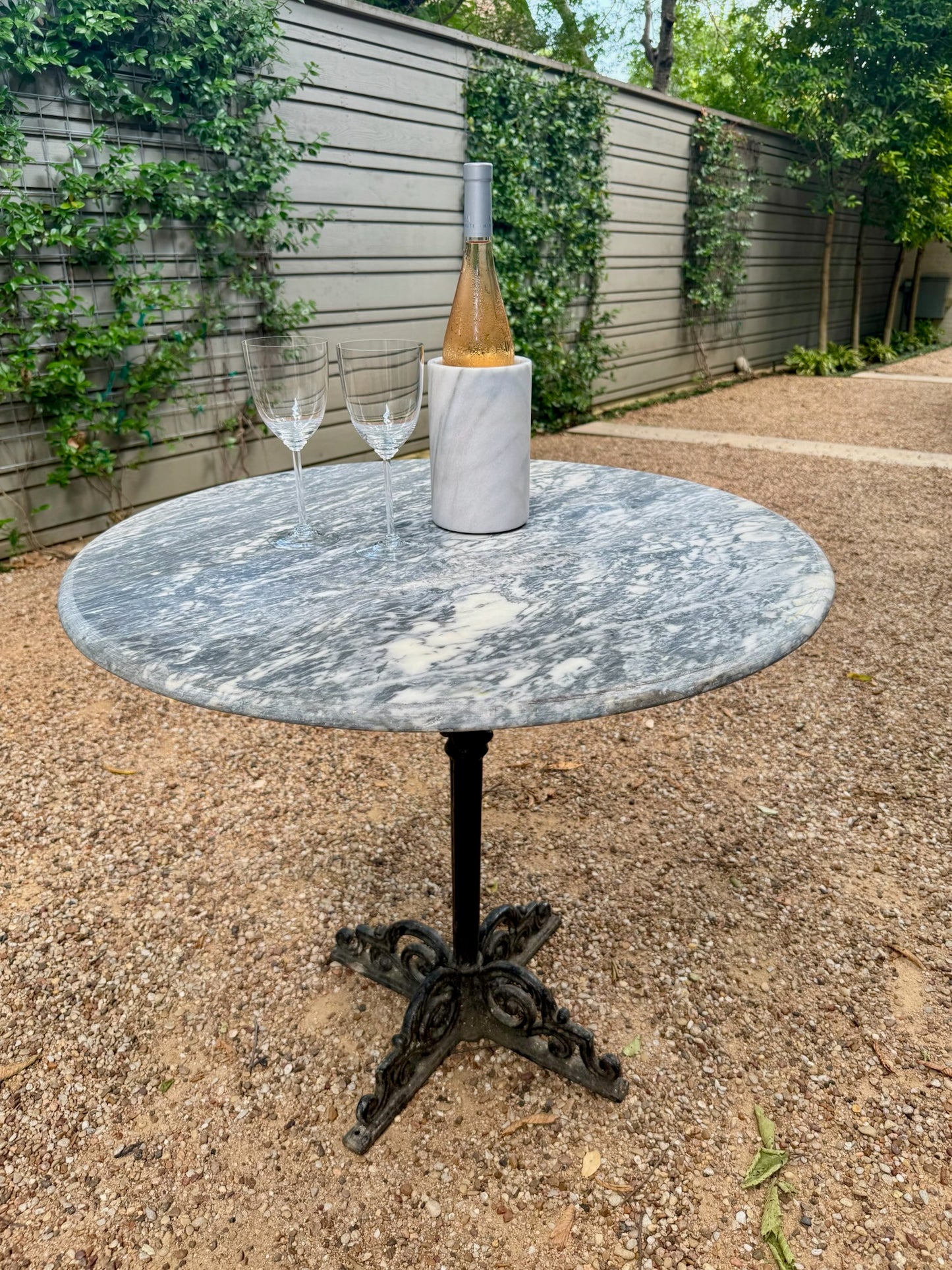 Round Marble Bistro Table