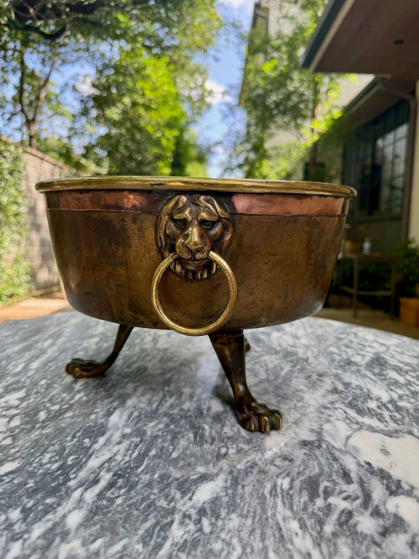 Copper Tripod Jardiniere