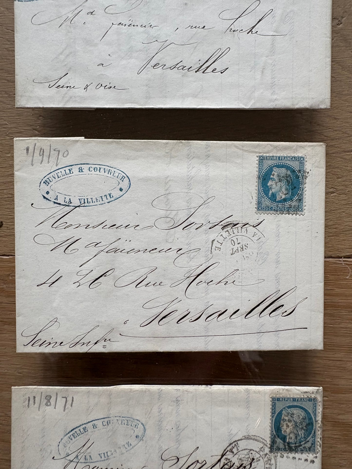 19th c. Letters to Versailles