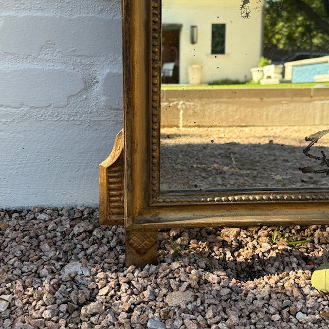 18th c. Hand-Carved, Provencal Gilt Mirror with Wheat Detailing