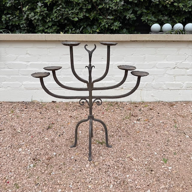 19th c. Iron Candelabra