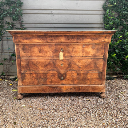 19th c. Bleached Walnut Louis Philippe Commode