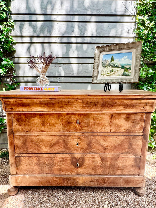 19th c. Bleached Walnut Louis Philippe Commode