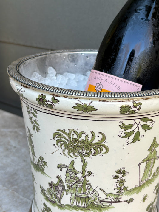 19th c. Moustiers Wine & Champagne Bucket