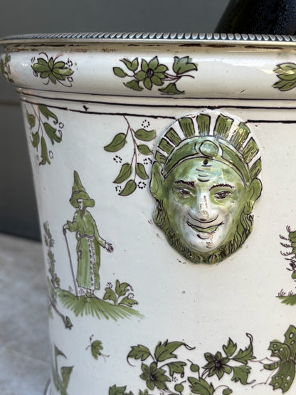 19th c. Moustiers Wine & Champagne Bucket