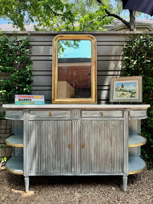 19th c. Louis XVI Buffet with Marble Top