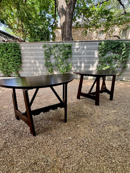 Pair of 18th c. Walnut Italian Demi-Lunes