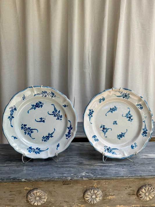 Pair of 19th c. French Provencal Plates