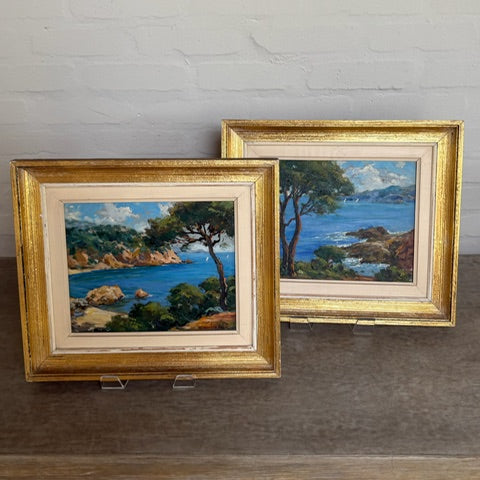 20th c. Oil Painting of Ramatuelle, France