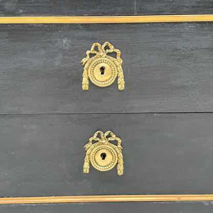 Black Louis XVI-Style Commode