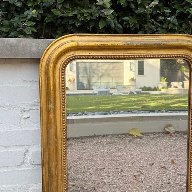 Petit 19th c. Louis Philippe Mirror, Gold