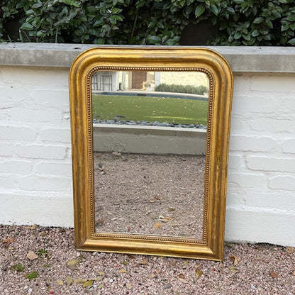 Petit 19th c. Louis Philippe Mirror, Gold