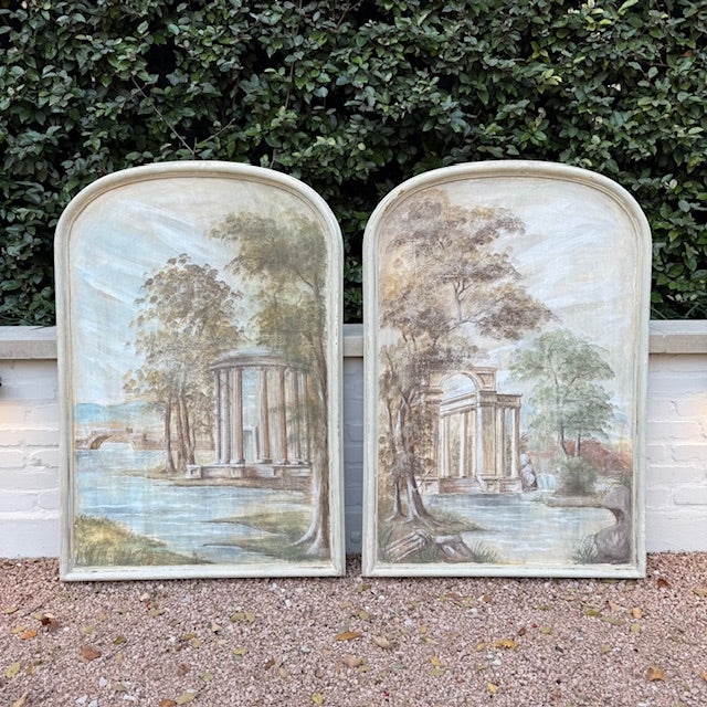 Hand-Painted Italian Diptych