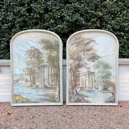 Hand-Painted Italian Diptych