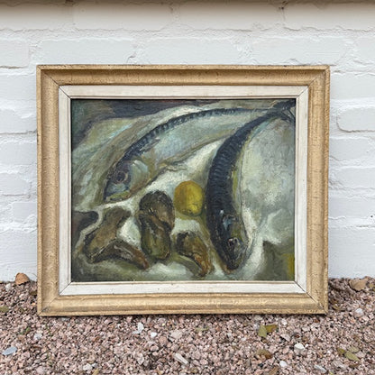 Framed Oil on Board, Provencal Sardines