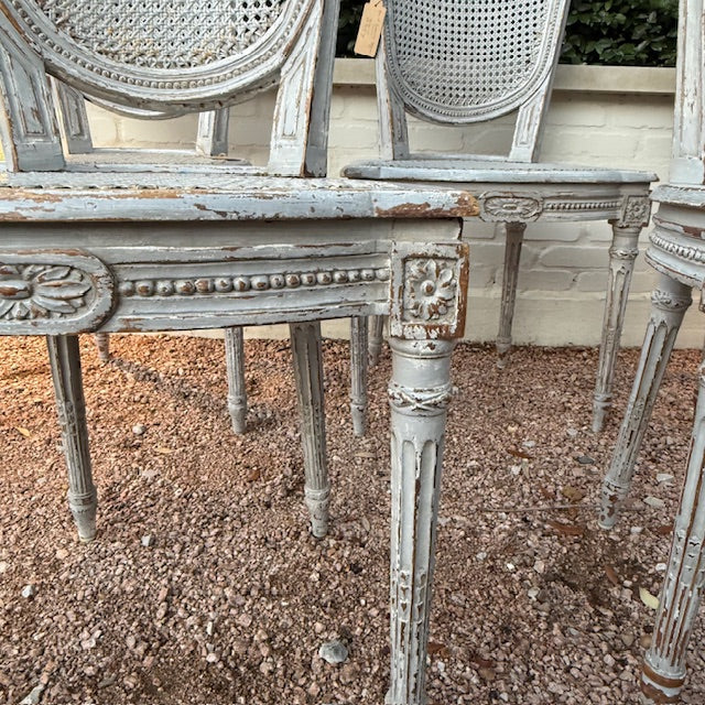 Single 19th c. French Louis XVI Chair in Blue