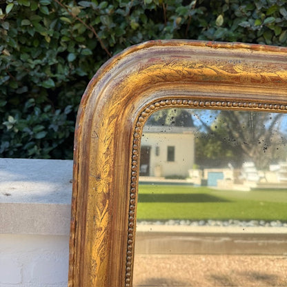 19th c. Louis Philippe Mirror, Gold