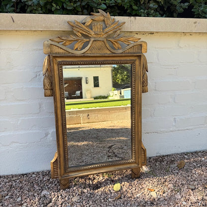 18th c. Hand-Carved, Provencal Gilt Mirror with Wheat Detailing