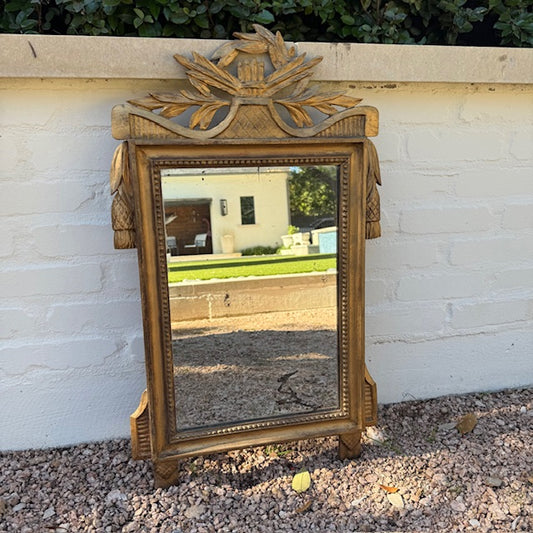 18th c. Hand-Carved, Provencal Gilt Mirror with Wheat Detailing