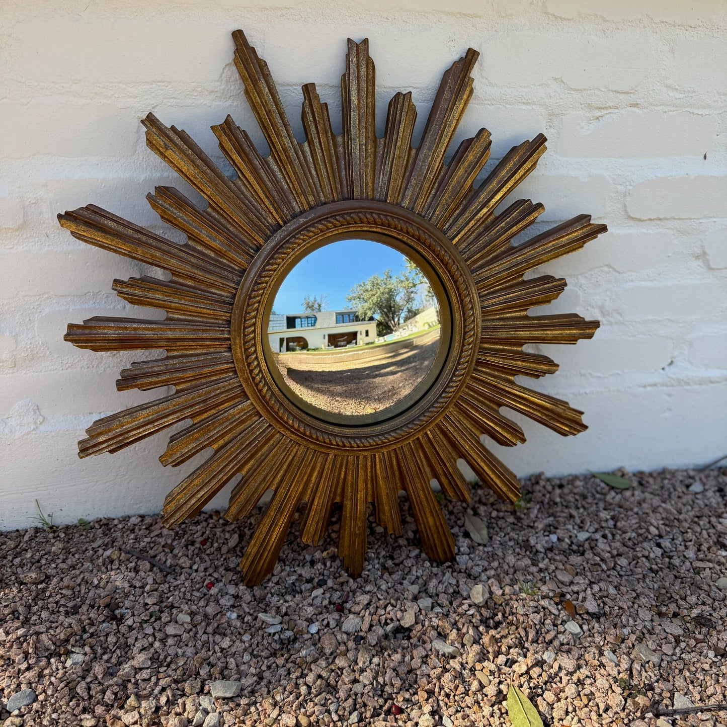 French Vintage Sunburst Mirror