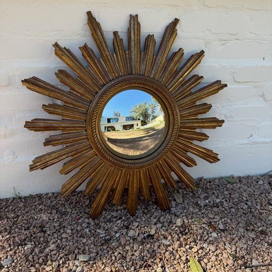 French Vintage Sunburst Mirror