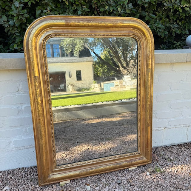 19th c. Medium Louis Philippe Mirror, Gold