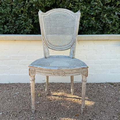 Single 19th c. French Louis XVI Chair in Blue