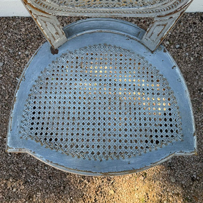 Single 19th c. French Louis XVI Chair in Blue