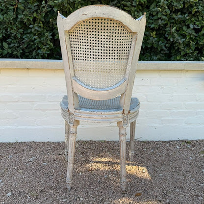 Single 19th c. French Louis XVI Chair in Blue