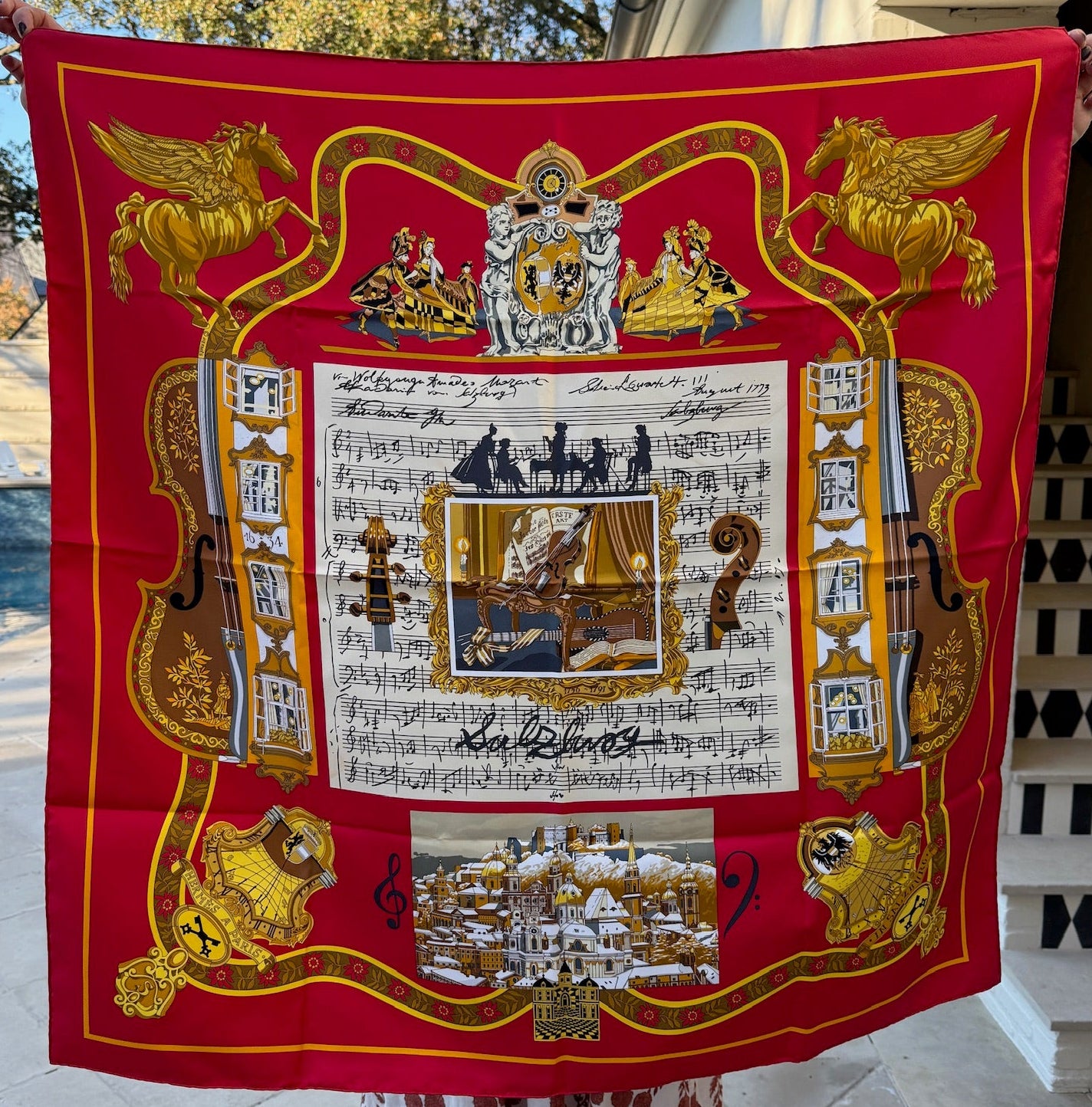 Vintage Hermès Scarf, "Salzburg"