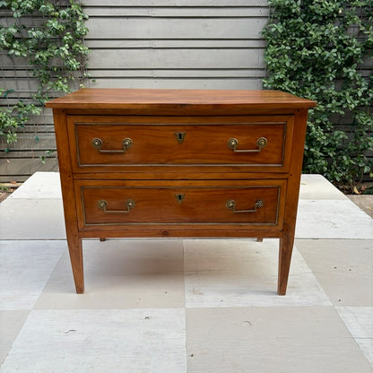 18th c. Two-Drawer Louis XVI Commode, Cherrywood