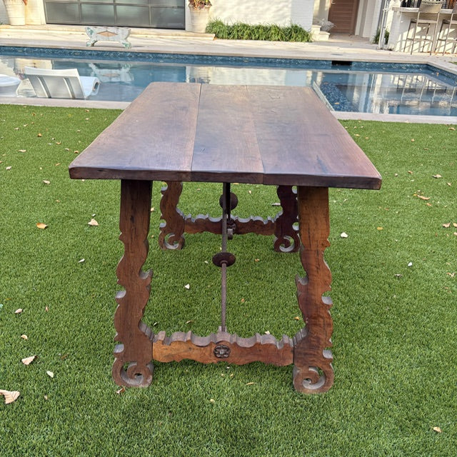 18th c. Spanish Trestle Table, Walnut