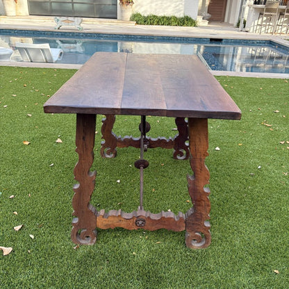 18th c. Spanish Trestle Table, Walnut