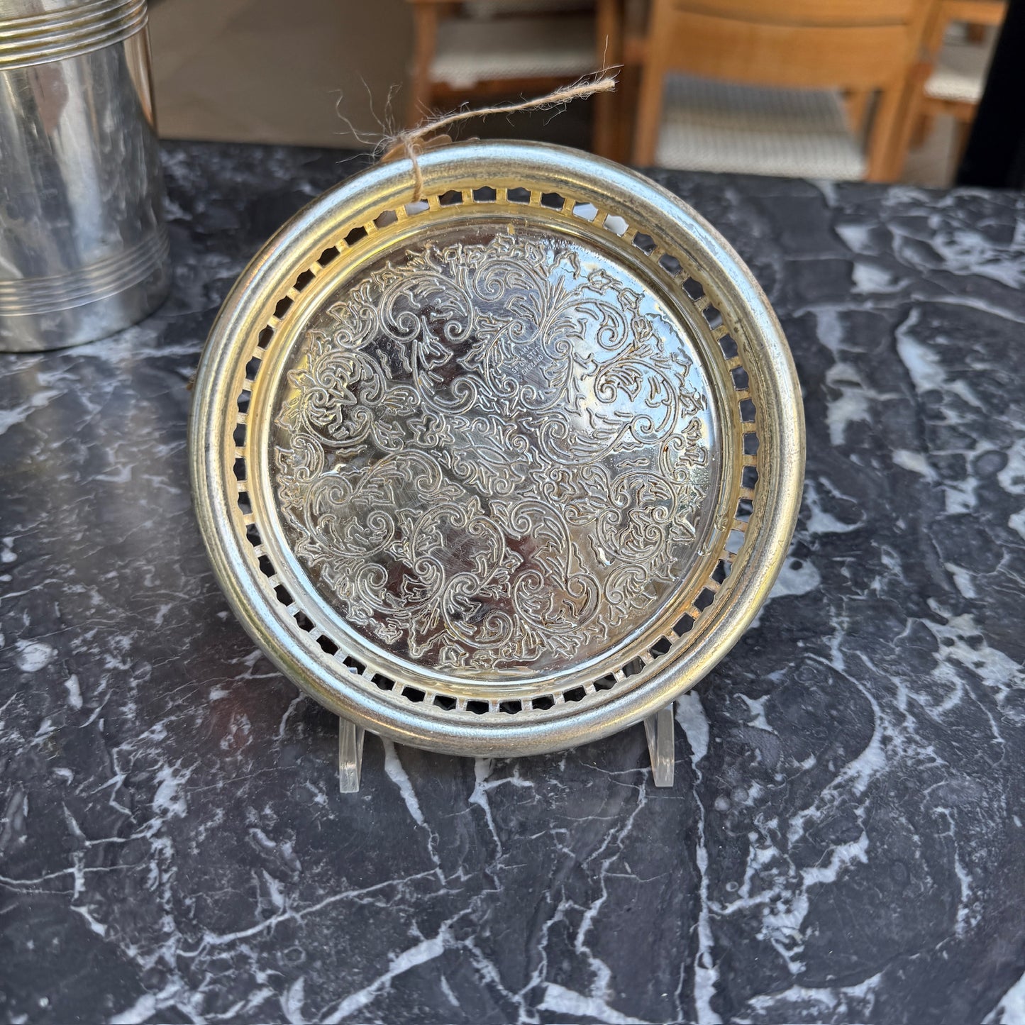 English Silver Plated Wine Coaster