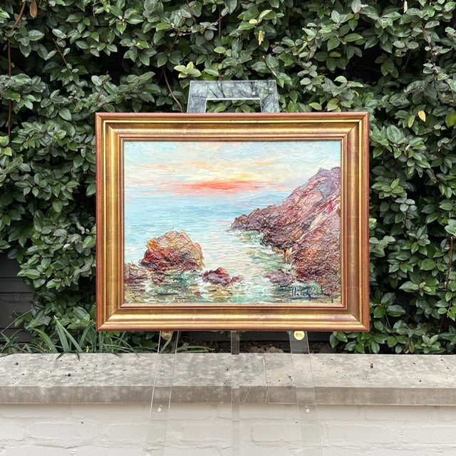 20th c. Framed Basque Seascape by Italo Giordani