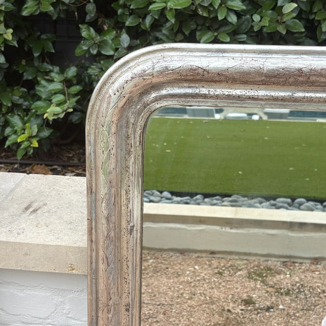 19th c. Louis Philippe Mirror, Silver