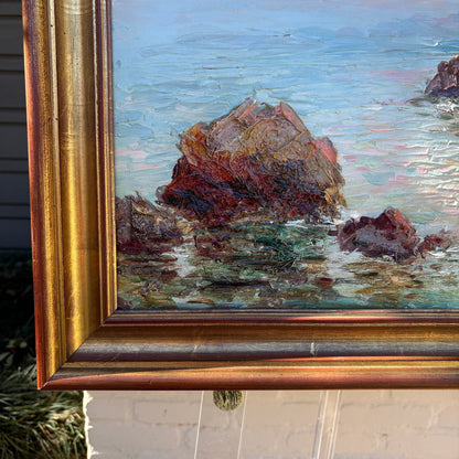 20th c. Framed Basque Seascape by Italo Giordani