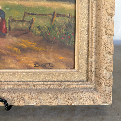 Early 20th c. Framed French Pastoral