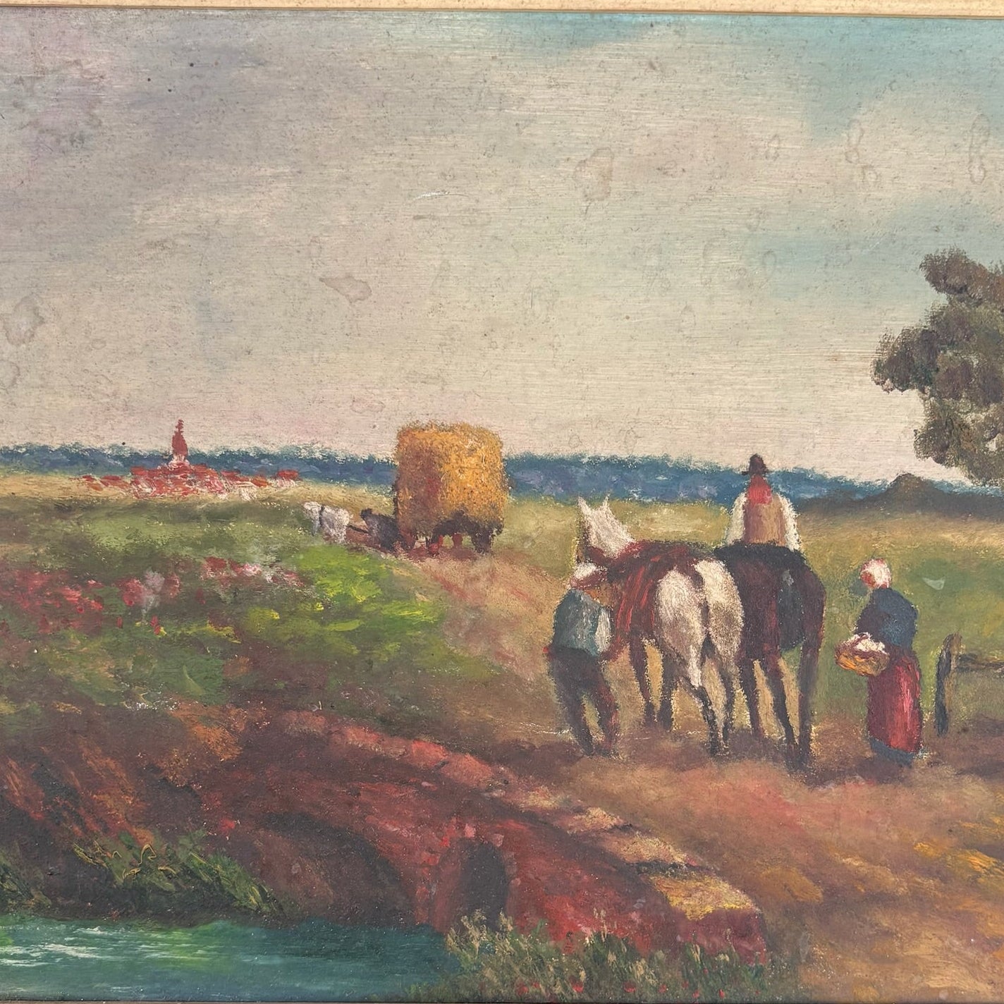 Early 20th c. Framed French Pastoral