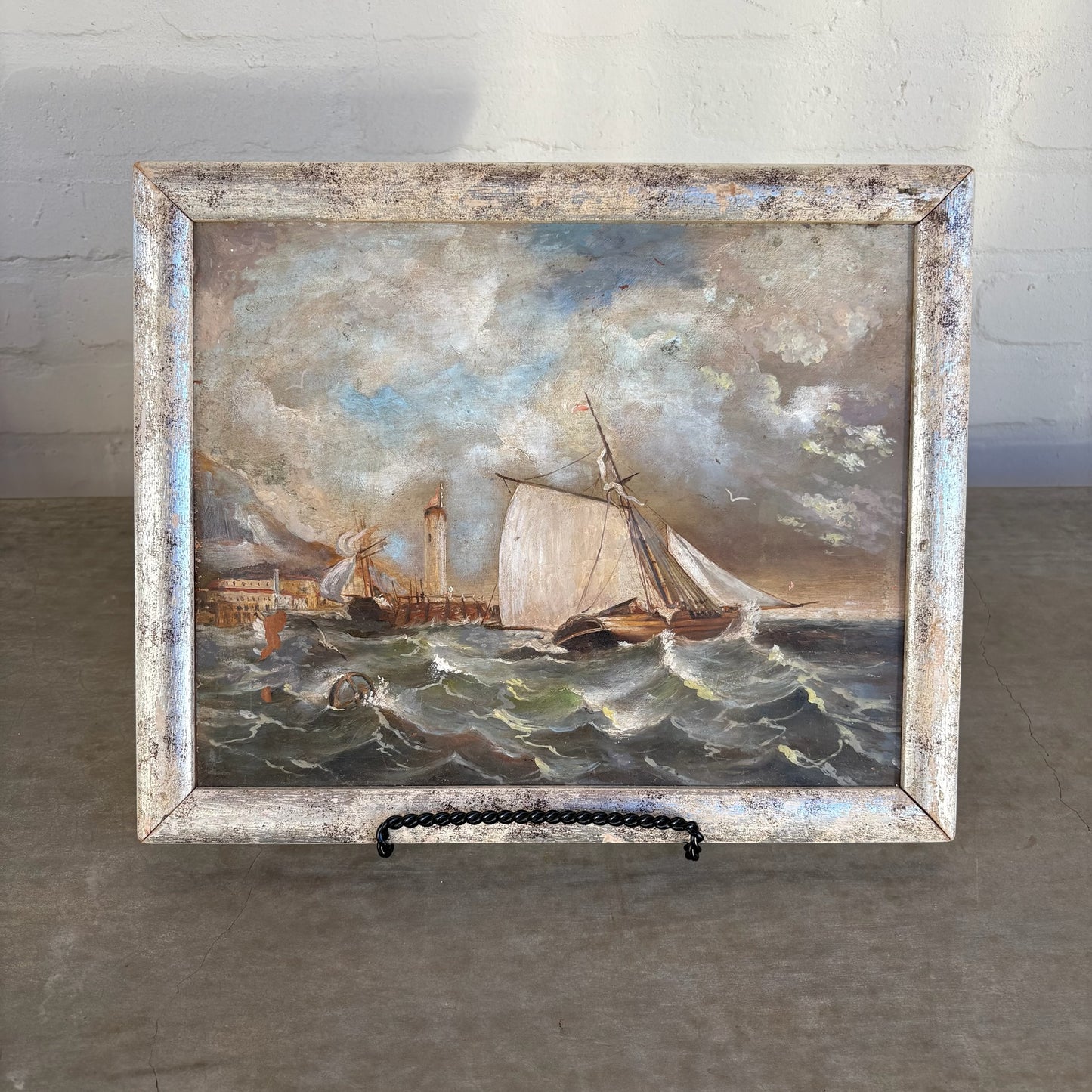18th c. Italian Maritime, Oil on Copper