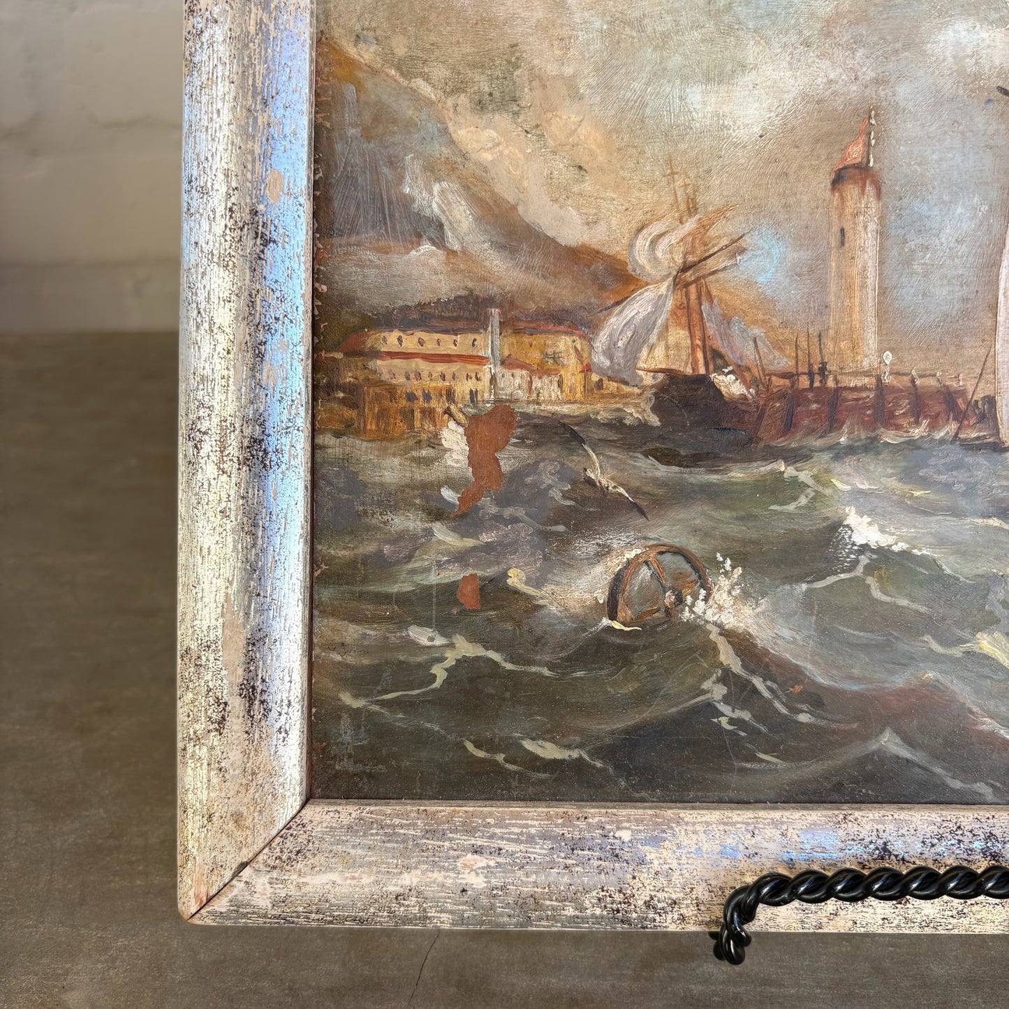 18th c. Italian Maritime, Oil on Copper