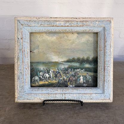 18th c. Italian Oil on Copper, "Battle of Gavinana"