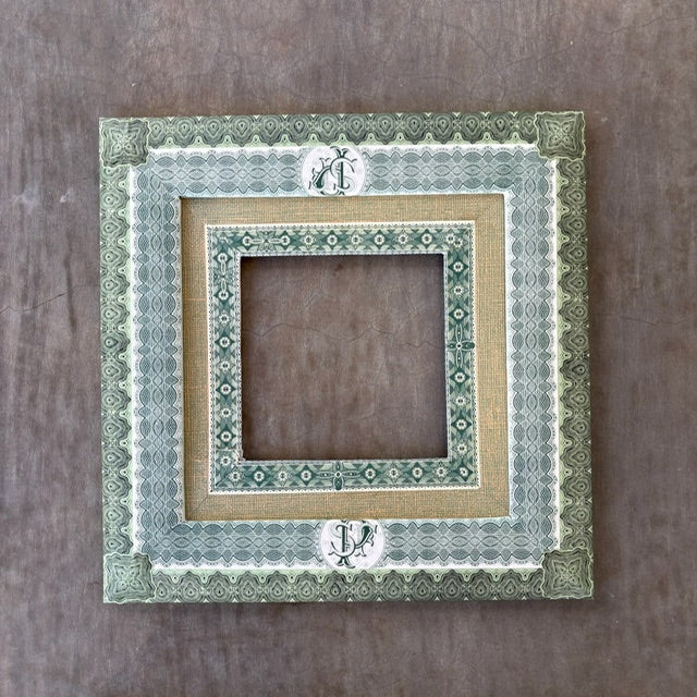 French Decoupage Frame in Green