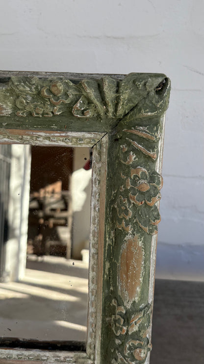 19th c. French Provencal Painted Mirror