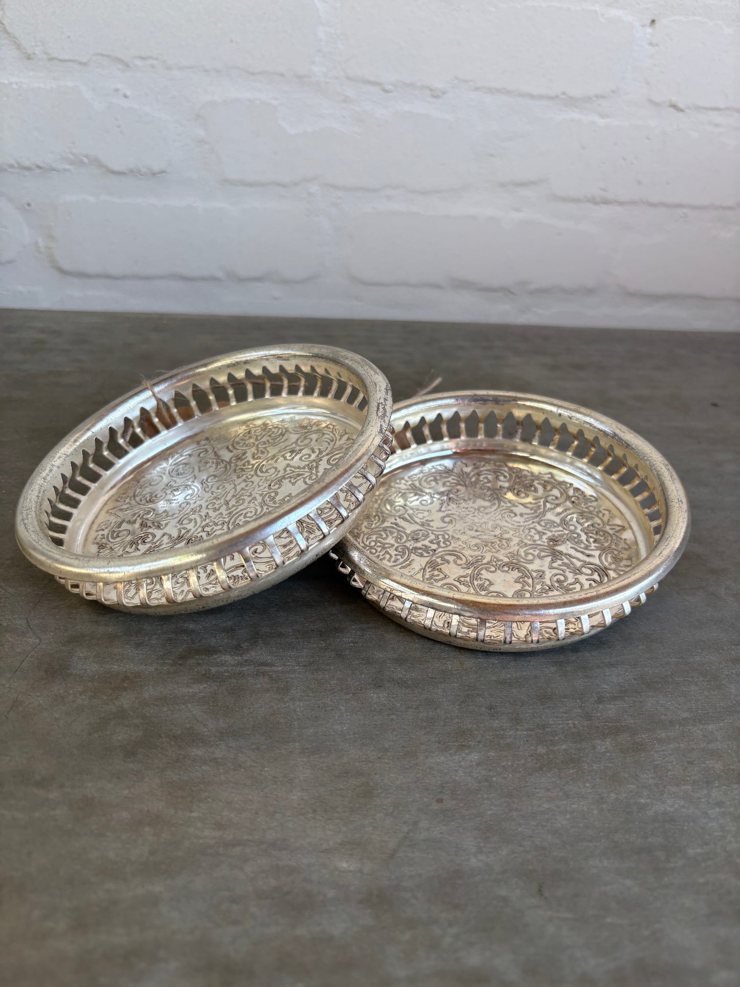 English Silver Plated Wine Coaster